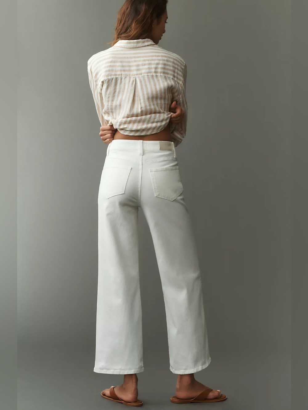 Anthropologie PAIGE Anessa Quincy High-Rise Crop Wide-Leg Jeans 28 NWT $249 - Picture 3 of 9